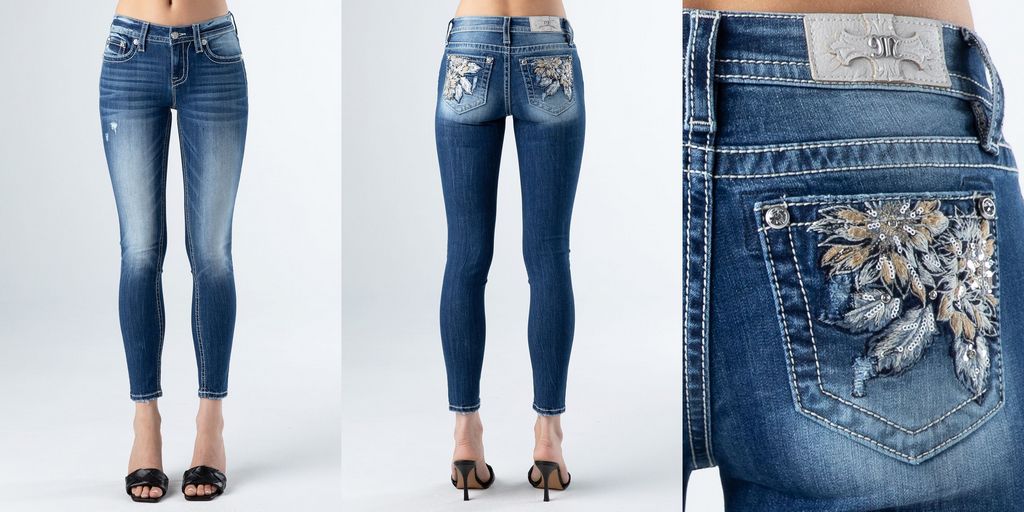 Miss Me Jeans Mid-Rise Skinny, M3989S, Miss Me Modejeans, Wester